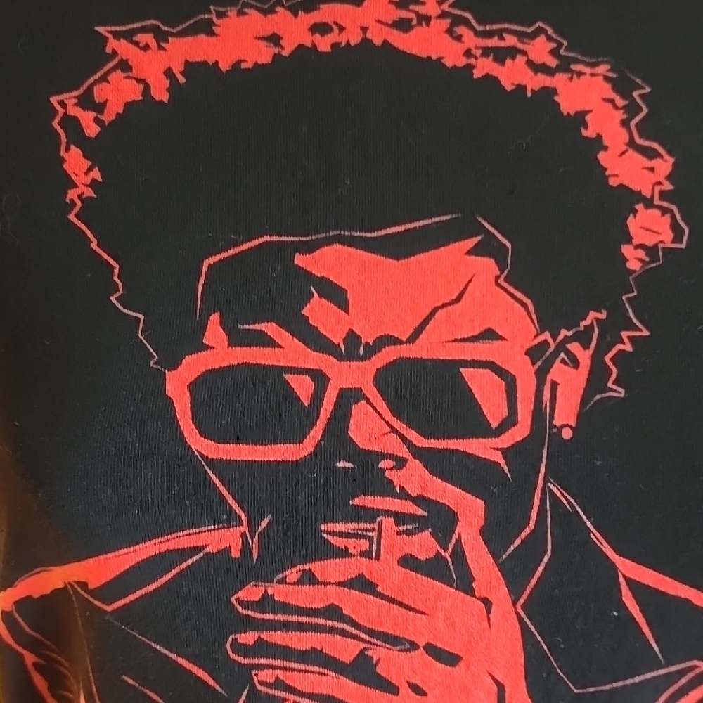Black Graphic T-Shirt with Red Design - Picture 2 of 4